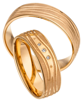 Linden Trauringe / Eheringe Aristau mit Diamanten - 1318/1319